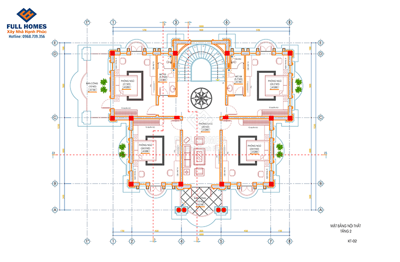 Mặt bằng tầng 2