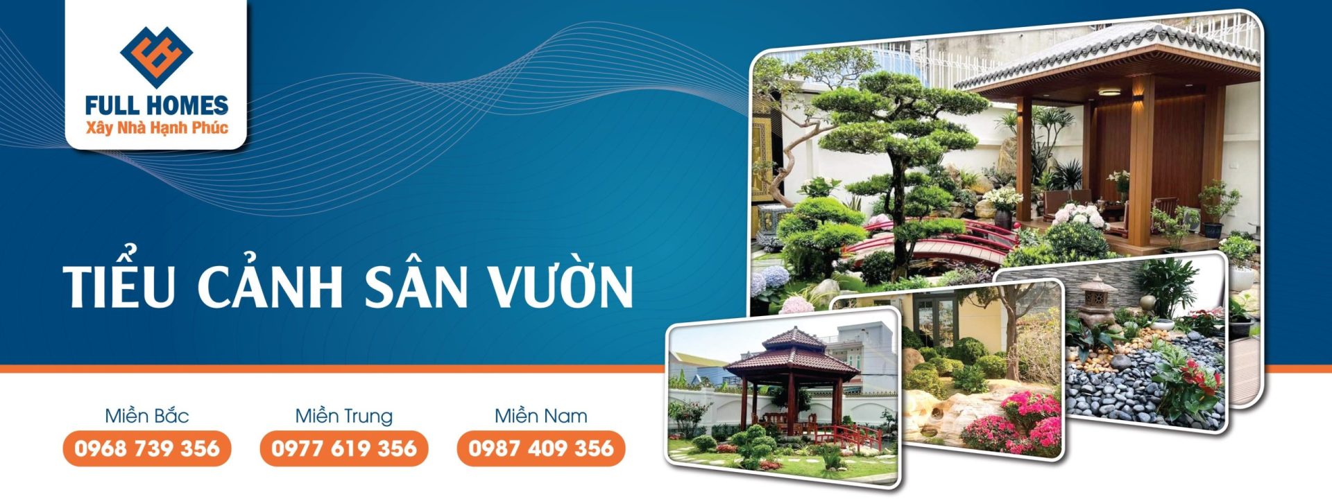 Banner tiểu cảnh sân vườn