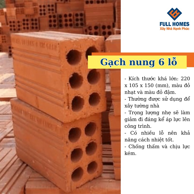 Gạch 6 lỗ