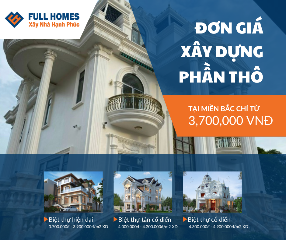 Báo Giá Xây Thô Miền Bắc