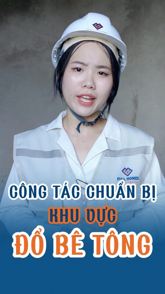 Công tác chuẩn bị khu vực đổ bê tông