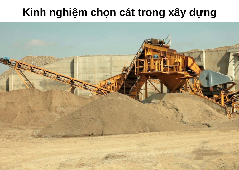 Kinh nghiệm chọn cát xây dựng