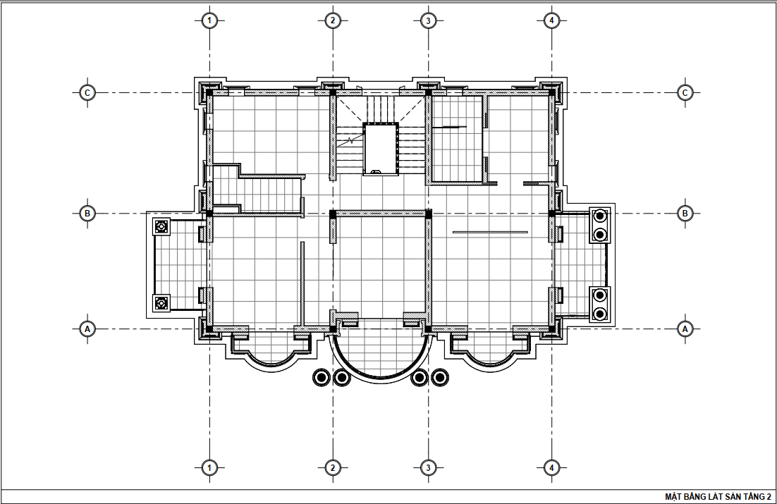 Mặt Bằng Lát Sàn Tầng 2