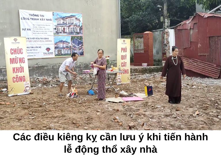 Những điều kiêng kỵ khi động thổ ban nên biết