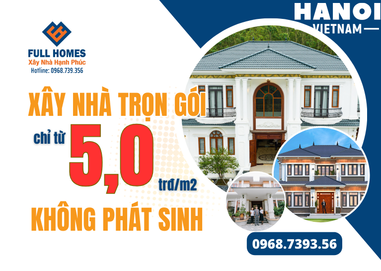 Báo giá xây nhà trọn gói Hà Nội