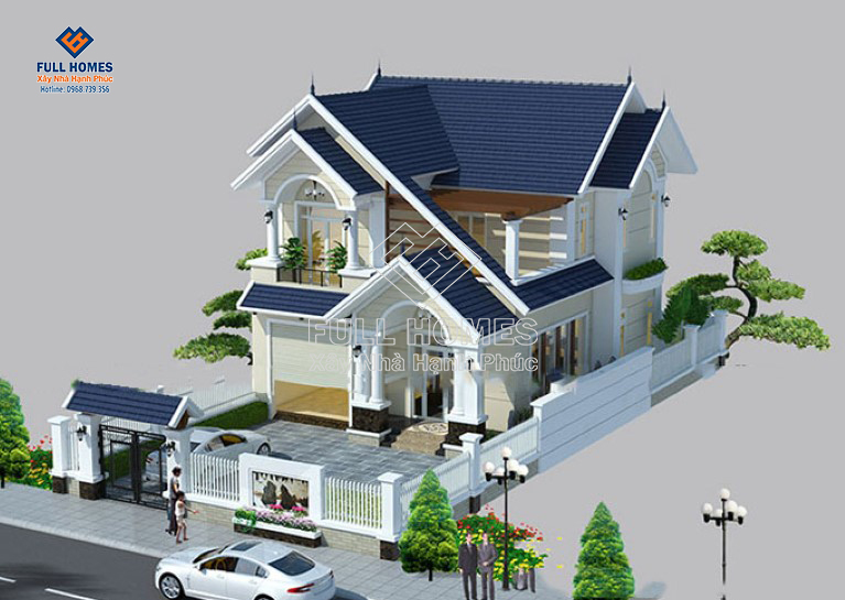 Nhà Vuông 2 Tầng Mái Thái 100 M2