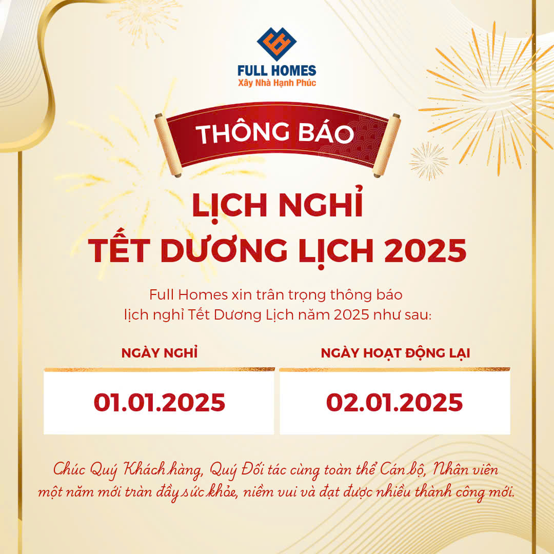 Thông báo lịch nghỉ Tết Dương lịch 2025