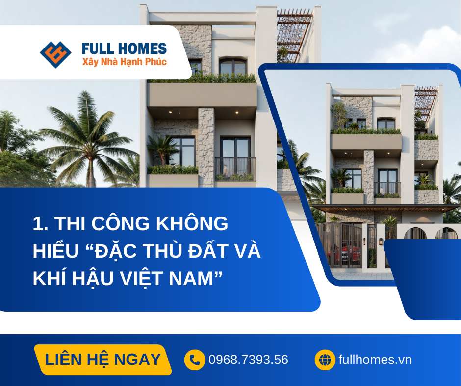 Thi công không hiểu “đặc thù đất và khí hậu Việt Nam”