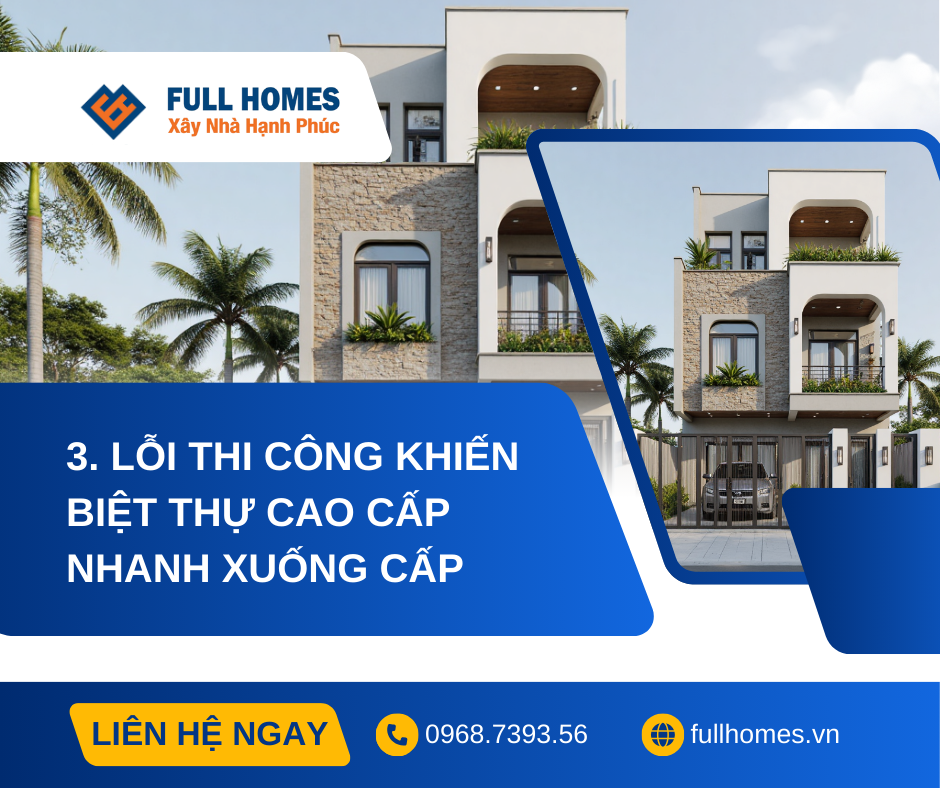 Thợ thi công mắc nhiều lỗi cơ bản