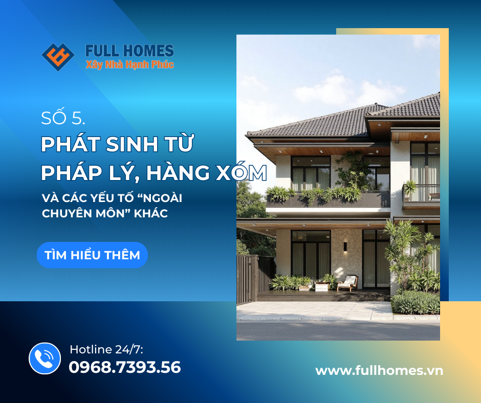 Phát sinh từ pháp lý, hàng xóm và các yếu tố “ngoài chuyên môn”