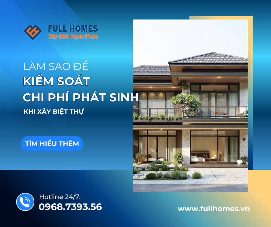 Làm sao để kiểm soát chi phí phát sinh khi xây biệt thự?