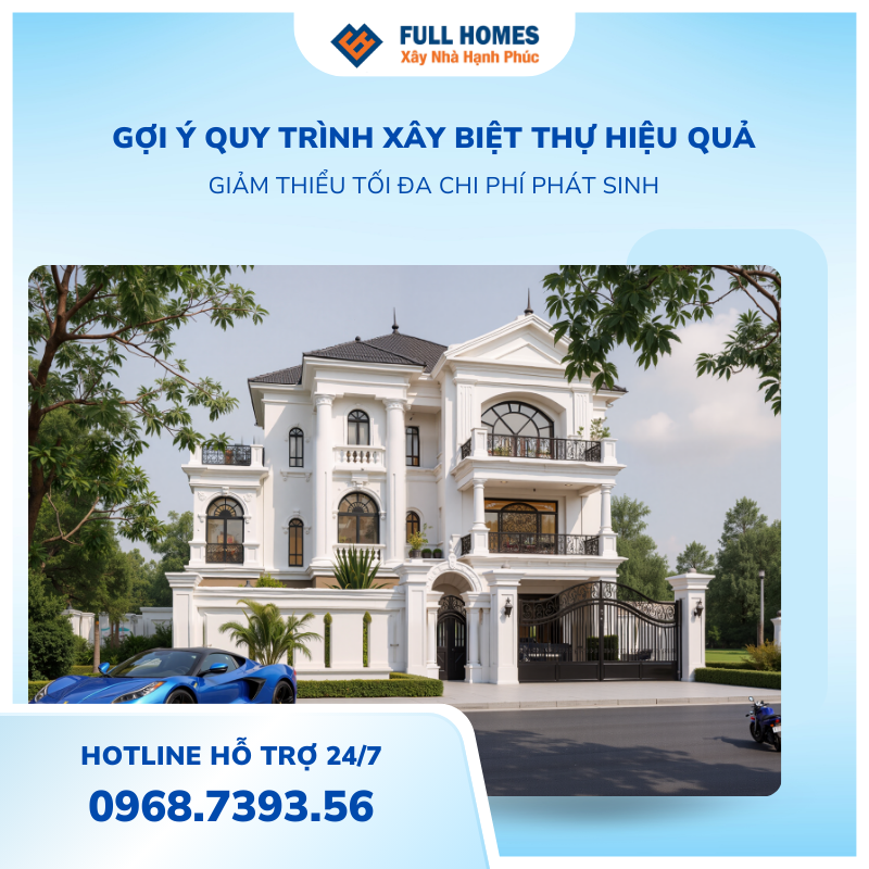 Gợi Ý Quy Trình Xây Biệt Thự HIỆU QUẢ – Giảm Chi Phí Tối Đa